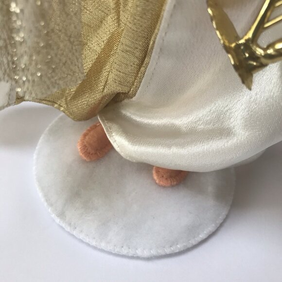 Annalee Angel Doll Christmas Harp Standing Halo Gold Holiday Decor 2013 Kitsch - Picture 8 of 16